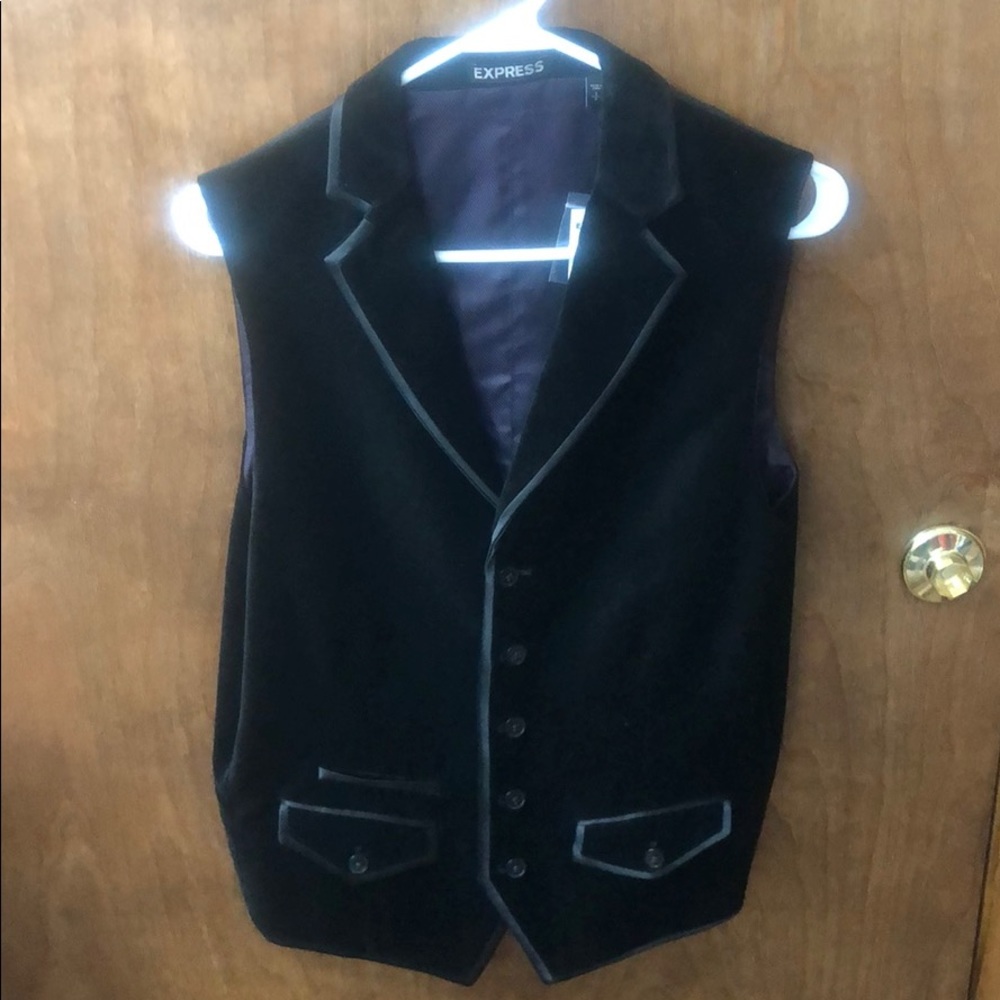 Brand New Men’s Express Velvet Vest. Size Small
